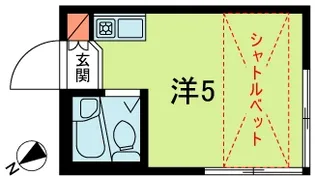 サットンプレイス成田東【1階】の間取り