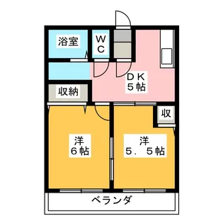 リバーシティーB【1階】の間取り