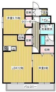 プレジデンシャル長井【2階】の間取り