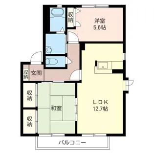 エクセルパレス佐貫A【2階】の間取り
