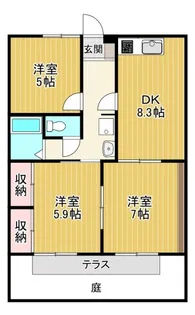 フレグランス六甲北B棟【1階】の間取り