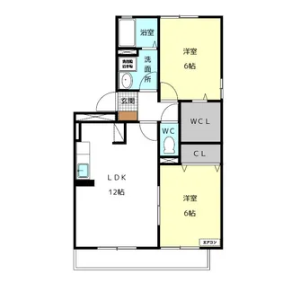 ヴィラ・リーリエ A【3階】の間取り