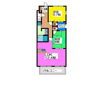 HAO新屋敷【2階】の間取り
