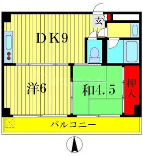 三洋ガーデン【5階】の間取り