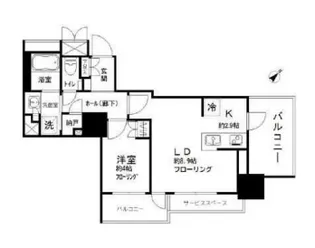 プラウドタワー東池袋【4階】の間取り