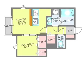 LINK STAGE富沢駅前II【1階】の間取り