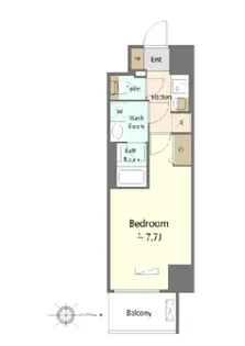 レジュールアッシュ大阪城WEST【6階】の間取り