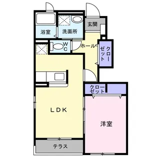 メゾン・オーブIV【1階】の間取り