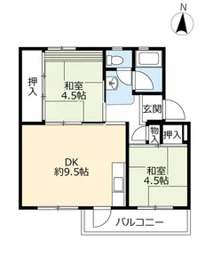 2DKの間取り画像