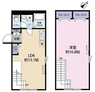 1LDKの間取り画像