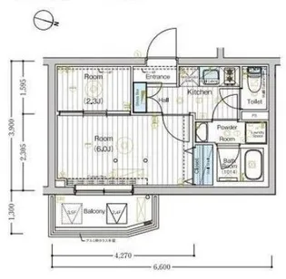 神奈川県川崎市川崎区堤根【マンション】の間取り
