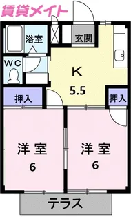 2Kの間取り画像