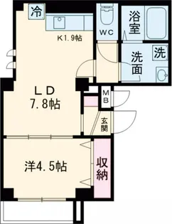 アベニール柏木【1階】の間取り