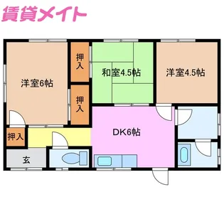 三重県鈴鹿市十宮3【一戸建】の間取り