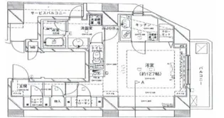 パレステュディオ六本木【14階】の間取り