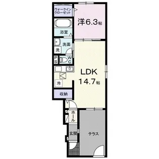 ハイ ランドIII【1階】の間取り