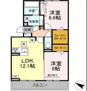 愛知県安城市池浦町池東【アパート】の間取り