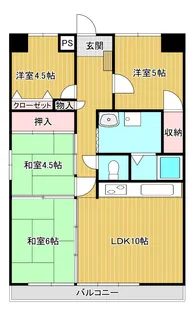 ハートウイング【7階】の間取り