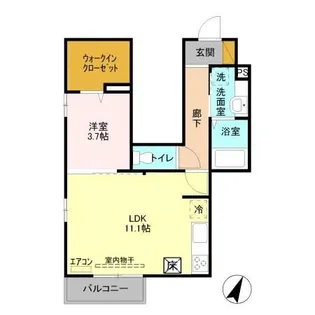 クレシア D【1階】の間取り