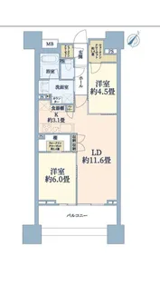 パークタワー向ケ丘遊園【12階】の間取り