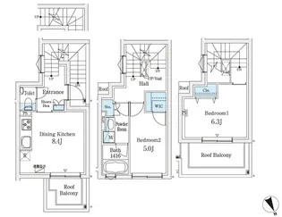 AGRATIO TERRACE 恵比寿【1階】の間取り