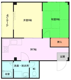アネックス山内【2階】の間取り