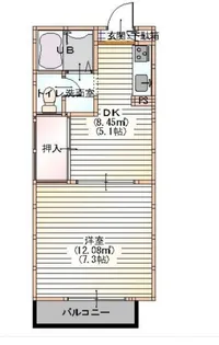 コーポ・アルタ【1階】の間取り