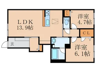 福岡県京都郡苅田町松原町【一戸建】の間取り