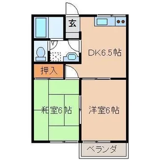 フェアステージ一ノ坪I【2階】の間取り