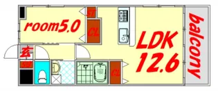 ベルパッソ横川弐番館【8階】の間取り