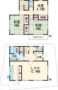 東京都青梅市本町【一戸建】の間取り