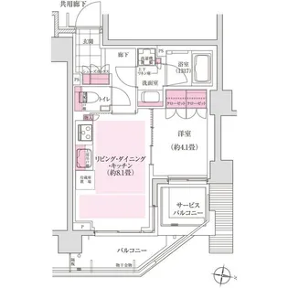 ディームス東陽町【6階】の間取り