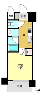 ハーモニーレジデンス武蔵小杉【6階】の間取り