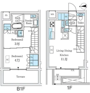 STANDZ柿の木坂の間取り