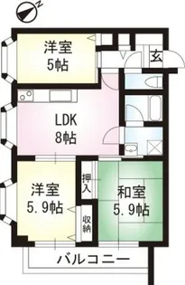 クレスト与野本町【2階】の間取り