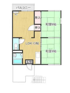 グラティアーK【2階】の間取り