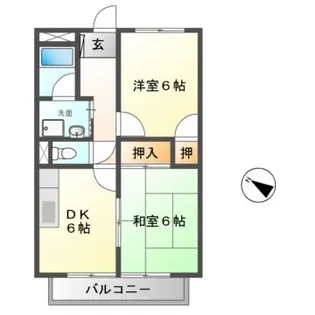 サニーレジデンスCOCO【1階】の間取り