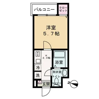 エクセラン柳瀬川【1階】の間取り