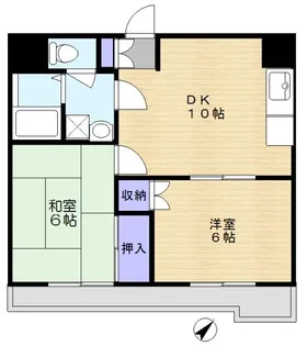 レーベン千鳥【4階】の間取り