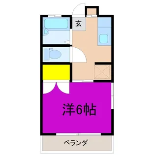 クリスタルコーポ【1階】の間取り