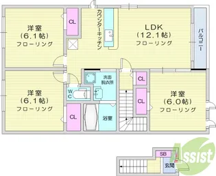 エスポワール D【2階】の間取り