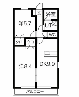 アウラガーデン B【2階】の間取り