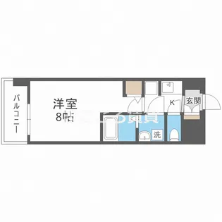 プロシード心斎橋東ヴァンターレ【7階】の間取り