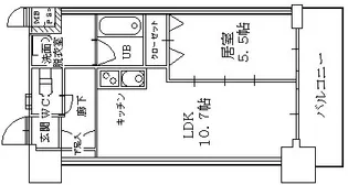 パークサイド加治屋町【4階】の間取り