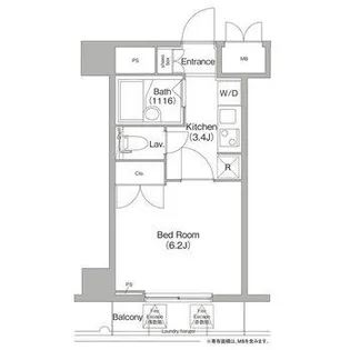 コンフォリア芝浦キャナル【5階】の間取り