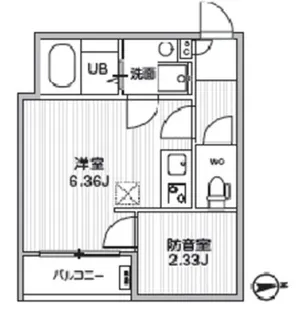 T s Cuore MUSE落合【3階】の間取り