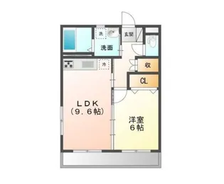 アンフィニ中萩【2階】の間取り