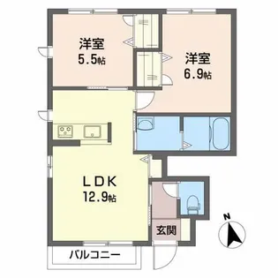 シャーメゾン・レイール A棟【1階】の間取り