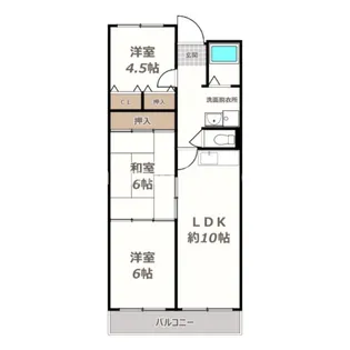ルミエールコート住吉【2階】の間取り