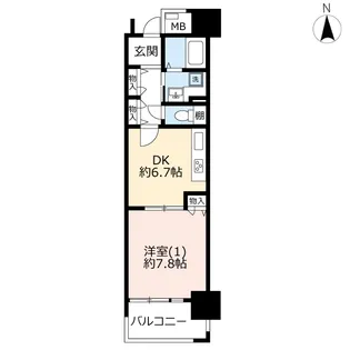 URシティコート下連雀【7階】の間取り